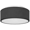 Image de vidaXL Lampe de plafond Noir 30 x 30 x 13,5 cm tissu, Lampe de plafond ronde moderne, éclairage ajustable, design minimaliste, lumière intérieure pour votre salon