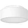Image de vidaXL Lampe de plafond Blanc 30 x 30 x 13,5 cm tissu, Lampe de plafond ronde moderne, éclairage ajustable, design minimaliste, lumière intérieure pour votre salon