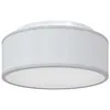 Image de vidaXL Lampe de plafond Gris 30 x 30 x 13,5 cm tissu, Plafonnier moderne en tissu, éclairage ajustable, rond, parfait pour salon, chambre ou bureau