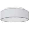 Image de vidaXL Lampe de plafond Gris 38 x 38 x 13,5 cm tissu, Plafonnier moderne en tissu, éclairage ajustable, rond, parfait pour salon, chambre ou bureau