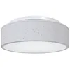 Image de vidaXL Lampe de plafond Gris 38 x 38 x 13,5 cm tissu, Lampe de plafond ronde moderne, éclairage ajustable, design minimaliste, lumière intérieure pour votre salon