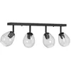 Image de vidaXL Spot de Plafond Noir 73,5 x 13 x 26 cm Verre et métal, Spotlight de Plafond réglable, éclairage Moderne pour intérieur, luminaires pivotants pour Salon et Bureau