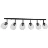 Image de vidaXL Spot de Plafond Noir 110,5 x 13 x 26 cm Verre et métal, Éclairage Salon, Spots au Plafond Modernes, lumières d'ambiance, réglables pour déco contemporaine