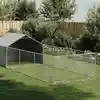 Image de vidaXL Niche d'extérieur pour chien enclos 6x2x1,5 m acier galvanisé