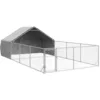 Image de vidaXL Niche d'extérieur pour Chien enclos 7x3x1,9 m Acier galvanisé, Cage de Chien d'extérieur, Grande Cage de Chien, Niche de Chien Couverte