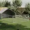 Image de vidaXL Niche d'extérieur pour chien enclos 7x3x1,9 m acier galvanisé