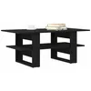 Image de vidaXL Table Basse Chêne Noir 102 x 55 x 42 cm Bois d'ingénierie, Table Basse Moderne, Durable, Élégante Décoration, Fonctionnelle pour Votre Salon et Mobilier