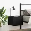 Image de vidaXL Cabinet de chevet Chêne noir 40 x 30 x 30 cm Bois d'ingénierie