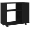 Image de vidaXL Table d'appoint en chêne Noir 70 x 35 x 60 cm Bois d'ingénierie