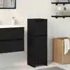 Image de vidaXL Cabinet de salle de bain avec tiroir Chêne noir 30 x 30 x 95 cm