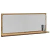 Image de vidaXL Étagère Miroir avec étagère chêne Artisanal 90 x 10,5 x 37 cm, Meuble de Salle de Bain, Miroir rectangulaire, Rangement Mural Moderne, Solution Pratique, déco stylée