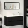 Image de vidaXL Meuble de Lavabo de Salle de Bain Chêne noir 90 x 38,5 x 45 cm