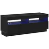Image de vidaXL Meuble TV Chêne Noir 100 x 35 x 40 cm Bois d'ingénierie, Salon Moderne, Meuble TV élégant, Armoire de Rangement Polyvalente, unité contemporaine, Support USB