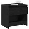 Image de vidaXL Cabinet de Chevet Chêne Noir 40 x 30 x 39 cm Bois d'ingénierie, Table de Chevet élégante, Meuble Rustique, Rangement Pratique, déco Moderne pour Votre Chambre