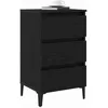 Image de vidaXL Cabinet de Chevet Chêne Noir 40 x 35 x 69 cm Bois d'ingénierie, Rangement Chambre, Table de Nuit rectangulaire, Petit Cabinet, Organisateur en Bois, Surface Lisse