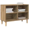 Image de vidaXL Meuble TV Marron 69.5 x 30 x 50 cm Bois d'ingénierie, Meuble TV Rustique Chic, Bois Durable, Rangement Moderne, Centre de Divertissement intérieur.