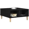 Image de vidaXL Table Basse Chêne Noir 60 x 60 x 30 cm Bois d'ingénierie, Table d'appoint Moderne pour Le Salon, café Minimaliste, Design Fonctionnel pour Votre Espace