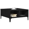Image de vidaXL Table Basse Chêne Noir 60 x 60 x 30 cm, Table Basse Tendance, Design Moderne pour Salon, Bois Composite résistant, mobilier intérieur Pratique