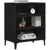 Image de vidaXL Buffet Chêne Noir 57 x 35 x 70 cm Bois d'ingénierie, Meuble de Rangement, Buffet Tendance, Pratique et stylé, Parfait dans Les salles à Manger.