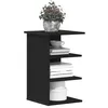 Image de vidaXL Meuble d'appoint Noir 35 x 35 x 55 cm Bois d'ingénierie, Solution de Rangement Salon, Meuble Moderne, étagère Pratique pour Organiser Votre Maison