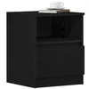 Image de vidaXL Cabinet de Chevet Chêne Noir 40 x 40 x 50 cm Bois d'ingénierie, Rangement de Chambre, Table de Nuit Rustique, Meuble Moderne, Bois d'ingénierie, Gain de Place, Solutions compactes
