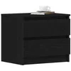 Image de vidaXL Cabinet de Chevet avec tiroir Chêne Noir 50 x 40 x 43,5 cm, Table de Chevet Rustique, Rangement Compact, Bois reconstitué, Organisateur Pratique, déco de Maison