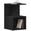 Image de vidaXL Cabinet de Chevet 2 pcs Chêne Noir 35 x 35 x 55 cm, Table de Chevet Moderne, Pratique, rangements compacts pour l'organisation de la Chambre.