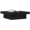 Image de vidaXL Table Basse Chêne Noir 90 x 90 x 28 cm Bois d'ingénierie, Table Basse Moderne pour Salon, Style Chic, Surface décorative, Meuble Pratique en Centre