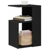 Image de vidaXL Table d'appoint Chêne Noir 36 x 30 x 56 cm Bois d'ingénierie, Table d'appoint Moderne et élégante, Meuble Compact pour Salon, Accent Fonctionnel, décoration Urbaine, Gain de Place
