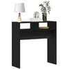 Image de vidaXL Table Console Chêne Noir 78 x 30 x 80 cm Bois d'ingénierie, Table Console élégante, Design Moderne, entrée Durable, Accent Fonctionnel, Meuble étroit pour Votre Espace.