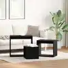 Image de vidaXL Table Gigogne 3 pcs Chêne noir Bois d'ingénierie