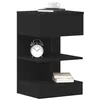 Image de vidaXL Cabinet de Chevet Chêne Noir 40 x 35 x 65 cm Bois d'ingénierie, Table de Chevet Moderne, Meuble de Rangement Bois Compact pour Chambre, Pratique, Durable
