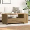 Image de vidaXL Table basse avec tiroir Chêne artisanal 102 x 55 x 43,5 cm