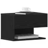 Image de vidaXL Cabinet de Chevet avec tiroir 2 pcs Chêne Noir 46 x 30 x 30 cm, Table de Chevet élégante, Meuble de Nuit Compact, Solution de Rangement pour Un Espace de Vie Chic