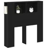 Image de vidaXL Cabinet de Tête de Lit Chêne Noir Bois d'ingénierie, Tête de lit Minimaliste, mobilier Moderne, Solutions de Rangement Compact, déco contemporaine pour lit élégant
