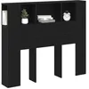 Image de vidaXL Cabinet de Tête de Lit Chêne Noir 120 x 19 x 104,5 cm, Solutions de Rangement Modernes, tête de lit Personnalisable, Rangement Efficace, mobilier Chic et Minimaliste