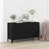 Image de vidaXL Buffet Chêne noir 100 x 36 x 60 cm Bois d'ingénierie