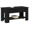 Image de vidaXL Table Basse Chêne Noir 101 x 49 x 52 cm Bois d'ingénierie, Table Basse Moderne pour Salon, pièce Fonctionnelle, Style Contemporain, durabilité calibrée, Minimaliste