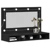 Image de vidaXL Armoire Miroir Chêne Noir 90 x 31,5 x 62 cm Bois d'ingénierie, Cabinet Mural rectangulaire, Salle de Bains Moderne, Miroir Lumineux, rangements Pratiques, unité Efficace