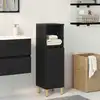 Image de vidaXL Cabinet de Salle de Bain avec porte Chêne noir 30 x 30 x 100 cm