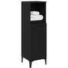 Image de vidaXL Cabinet de Salle de Bain avec Porte Chêne Noir 30 x 30 x 100 cm, Mobilier Mural élégant pour Salle de Bain, Miroir rectangulaire, cabiner Durable en Bois d'ingénierie