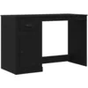 Image de vidaXL Bureau avec Porte Chêne Noir 50 x 115 x 75 cm Bois d'ingénierie, Bureau à Domicile, Table rectangulaire, mobilier en Bois, Espace de Travail Durable avec Rangement utile.