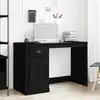 Image de vidaXL Bureau avec porte Chêne noir 50 x 115 x 75 cm Bois d'ingénierie