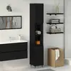 Image de vidaXL Cabinet de salle de bain avec porte Chêne noir 30 x 30 x 190 cm