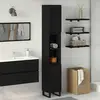 Image de vidaXL Cabinet de salle de bain avec porte Chêne noir 30 x 30 x 190 cm