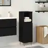 Image de vidaXL Cabinet de salle de bain avec porte Chêne noir 30 x 30 x 100 cm