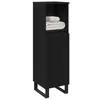 Image de vidaXL Cabinet de Salle de Bain Chêne Noir 30 x 30 x 100 cm