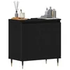 Image de vidaXL Meuble de Lavabo de Salle de Bain Chêne Noir 58 x 33 x 60 cm, Meuble de Salle de Bain Moderne, Design Rectangulaire, Organisateur sous Évier, Rangement Gain de Place pour Maison