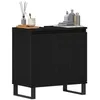 Image de vidaXL Meuble de Lavabo de Salle de Bain Chêne Noir 58 x 33 x 60 cm, Cabinet de Salle de Bain Moderne, Rangement Chic pour lavabo, Organisateur Compact, déco épurée, Meubles durables