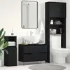 Image de vidaXL Meuble de Lavabo de Salle de Bain Chêne noir 80 x 33 x 60 cm